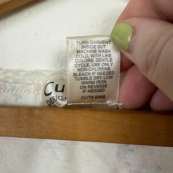 Cut n Paste Womens Babydoll Top Size Medium Cropped Y2K Floral Feminine Delicate - Picture 6 of 6